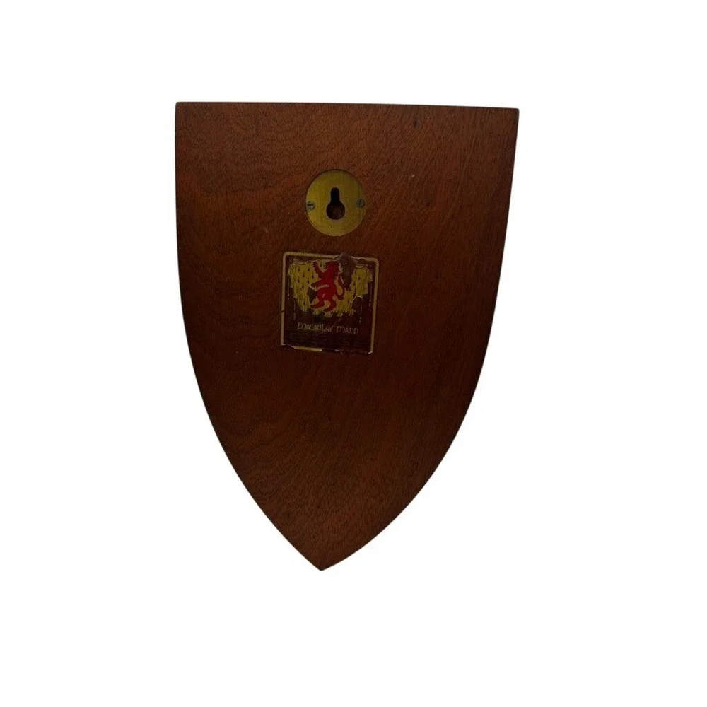 Macaulay Mann Kocher Family Coat of Arms Heraldic Wooden Shield Wall Plaque